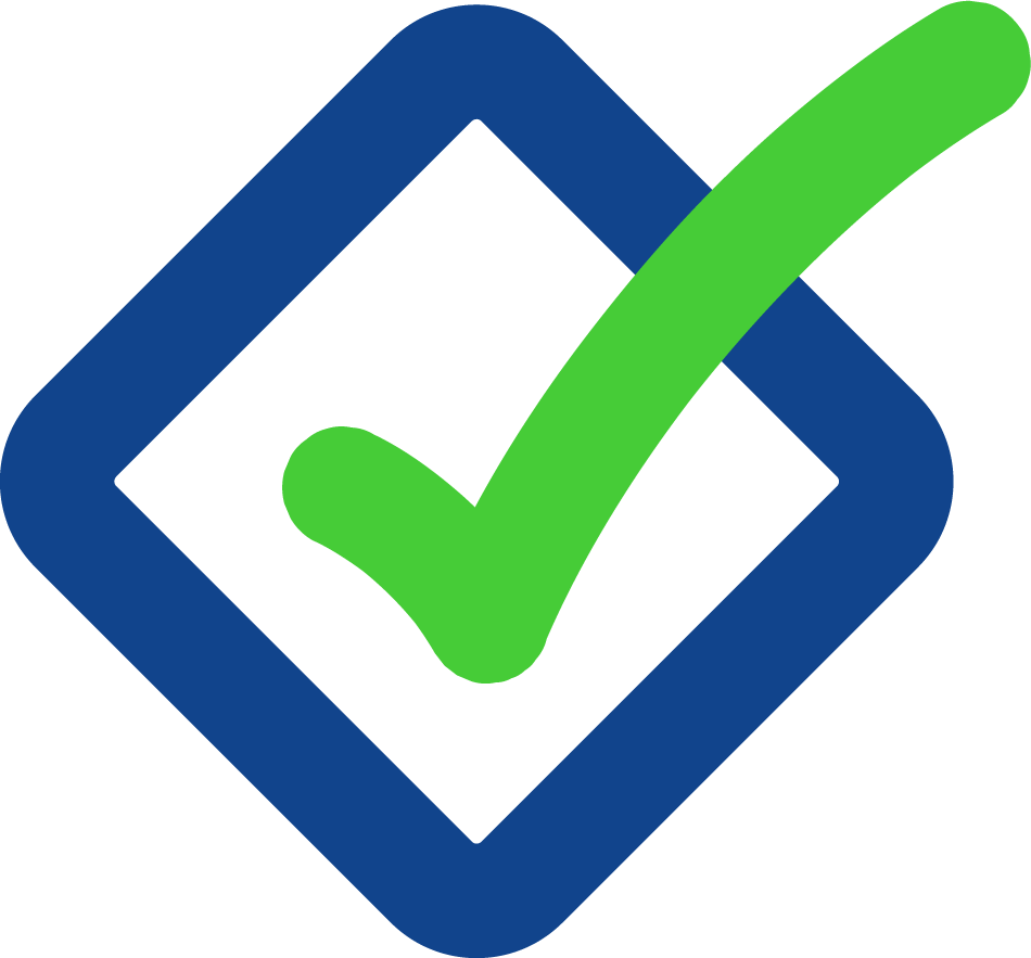 Icono de check azul