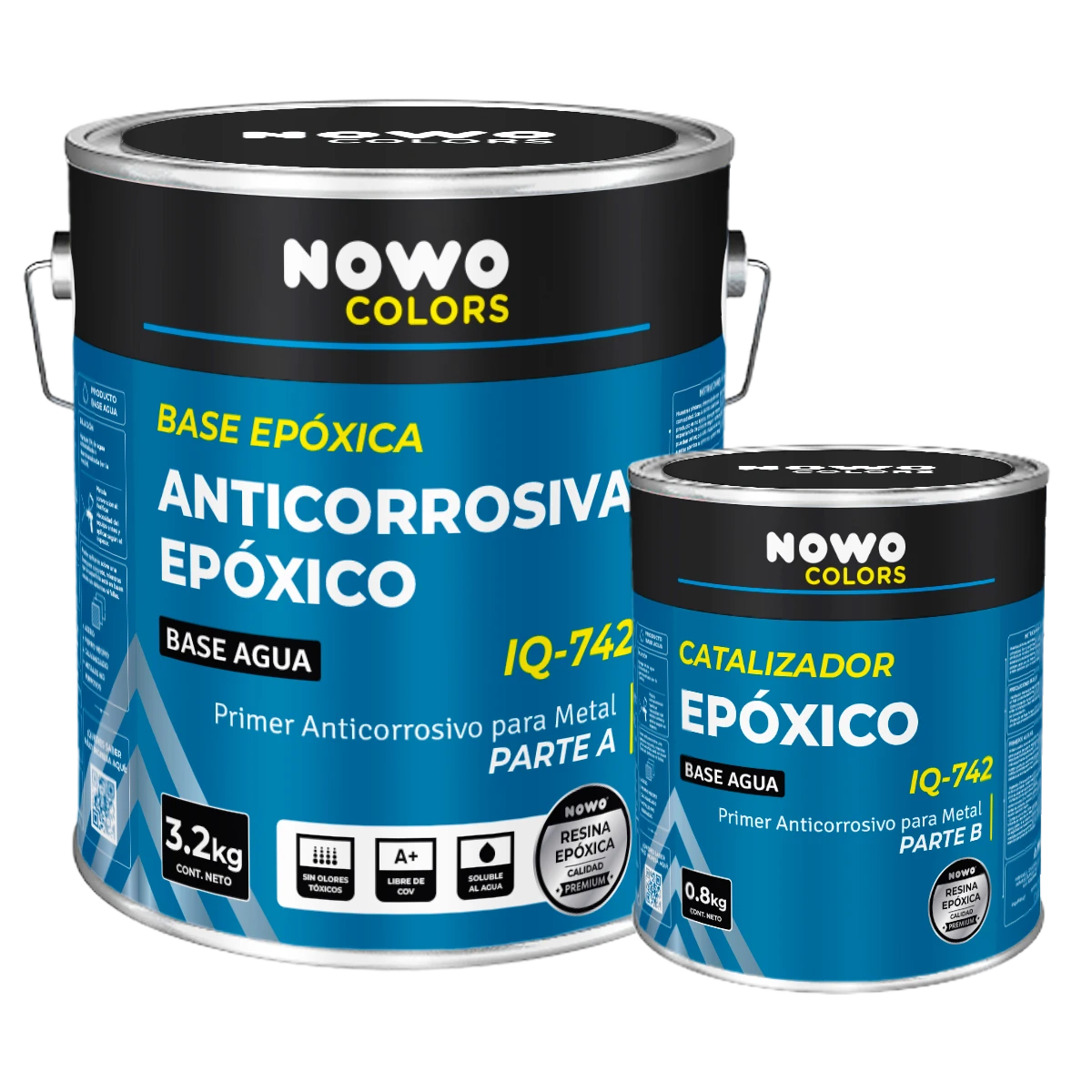 Anticorrosivo Epoxico IQ-742 – Base Anticorrosiva para Metales – Nowo Colors – Kit x 4L