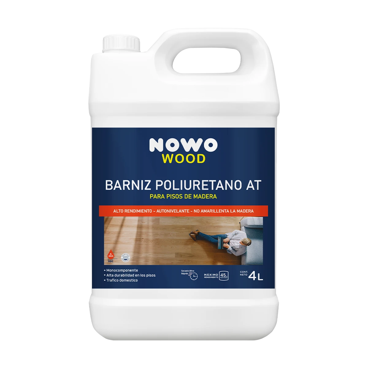 Barniz Poliuretano AT – Para Suelos de Madera – 4L