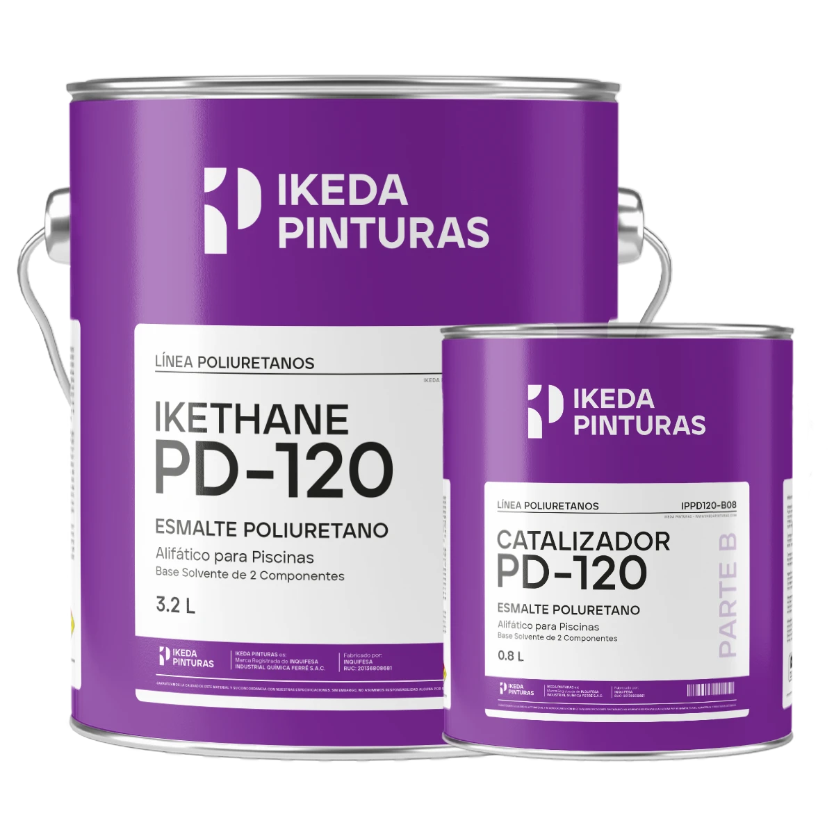 Esmalte Poliuretano Alifático para Piscinas – Ikethane PD-120 – Kit 4L