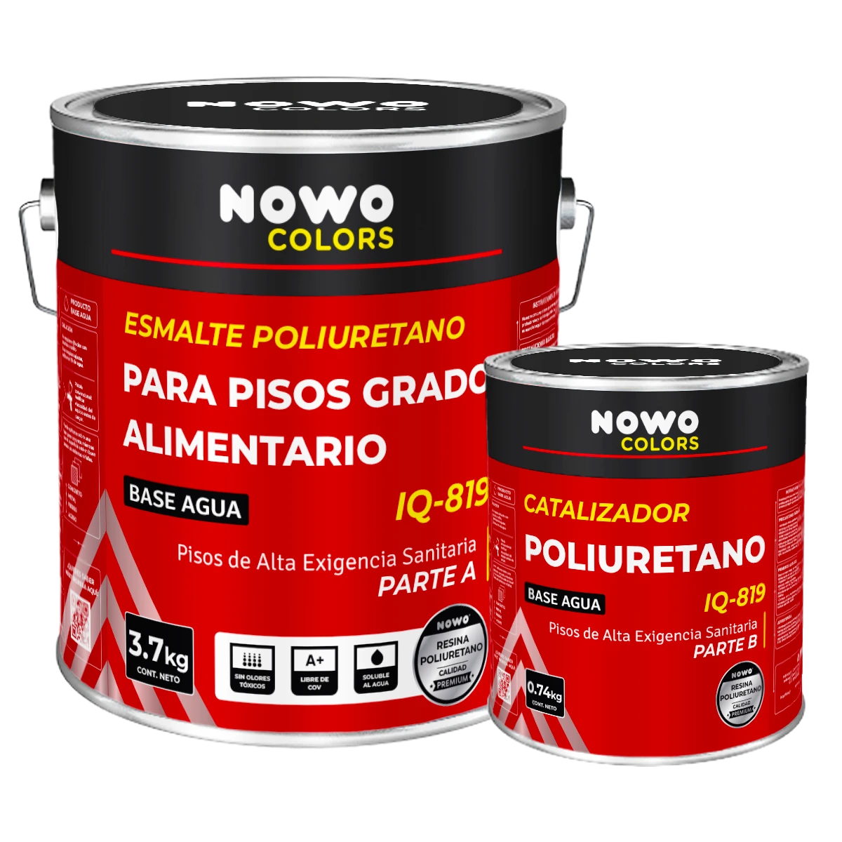 Esmalte Poliuretano para Pisos Grado Alimentario IQ-819 – Nowo Colors – Kit x 4L
