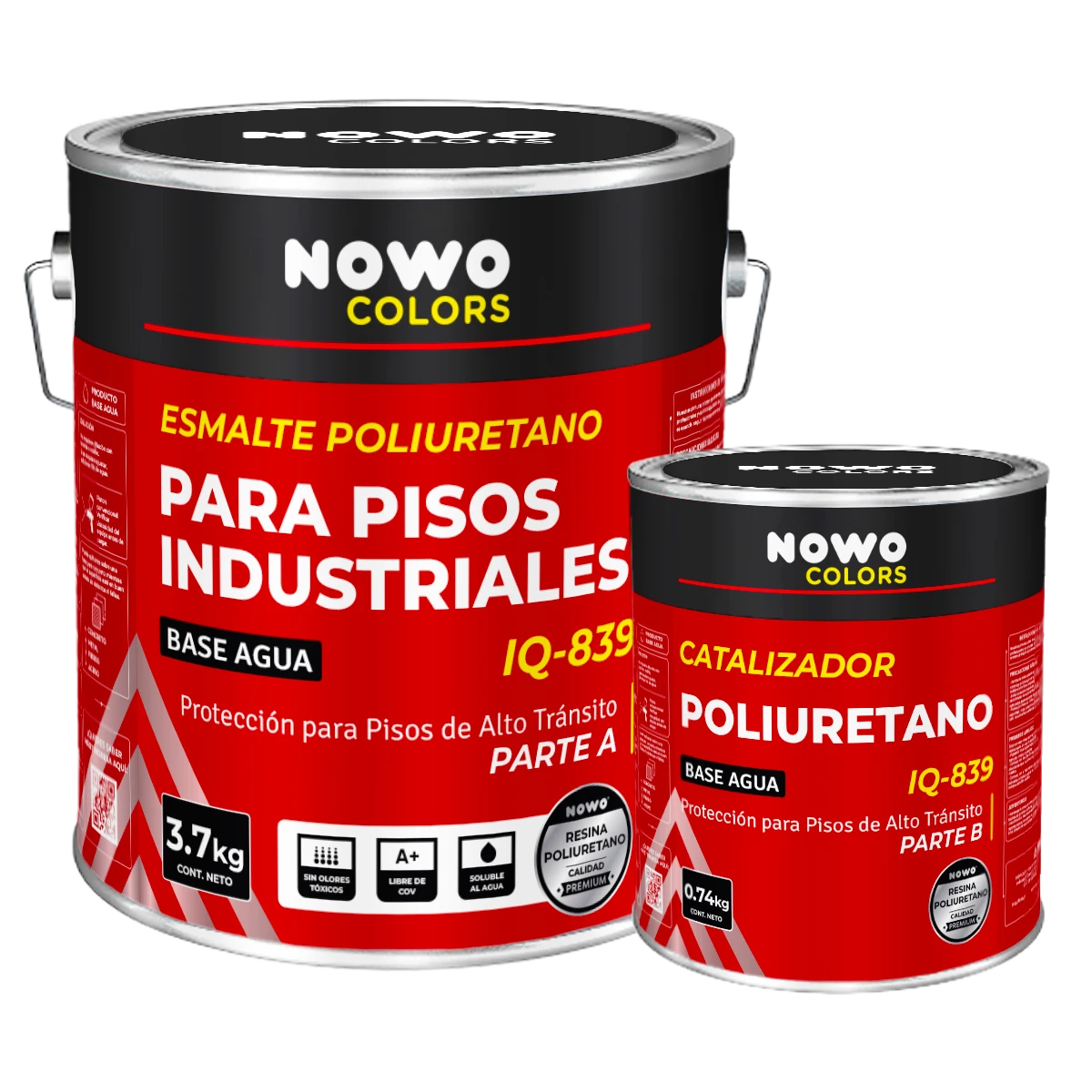 Esmalte Poliuretano para Pisos Industriales IQ-839 – Nowo Colors – Kit x 4L