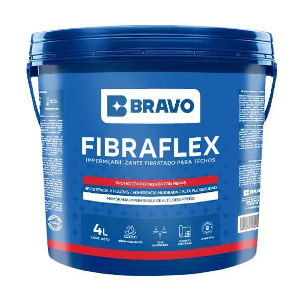 Impermeabilizante Fibratado para Techos – Fibraflex – Gris – 4L