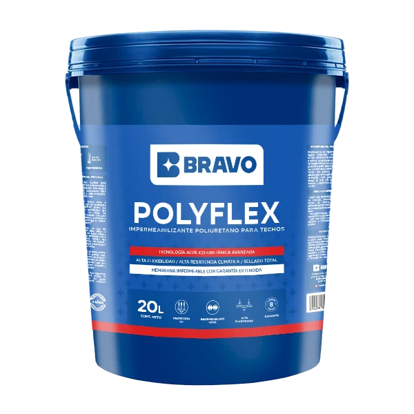 Impermeabilizante Poliuretano para Techos – Polyflex – Gris – 20L