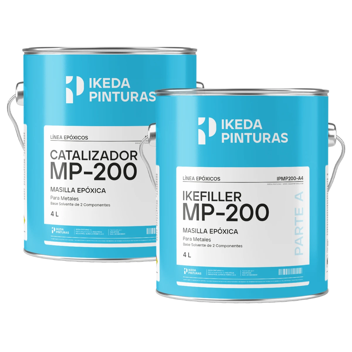 Masilla Epóxica para Metales – Ikefiller MP-200 – Kit 2gal