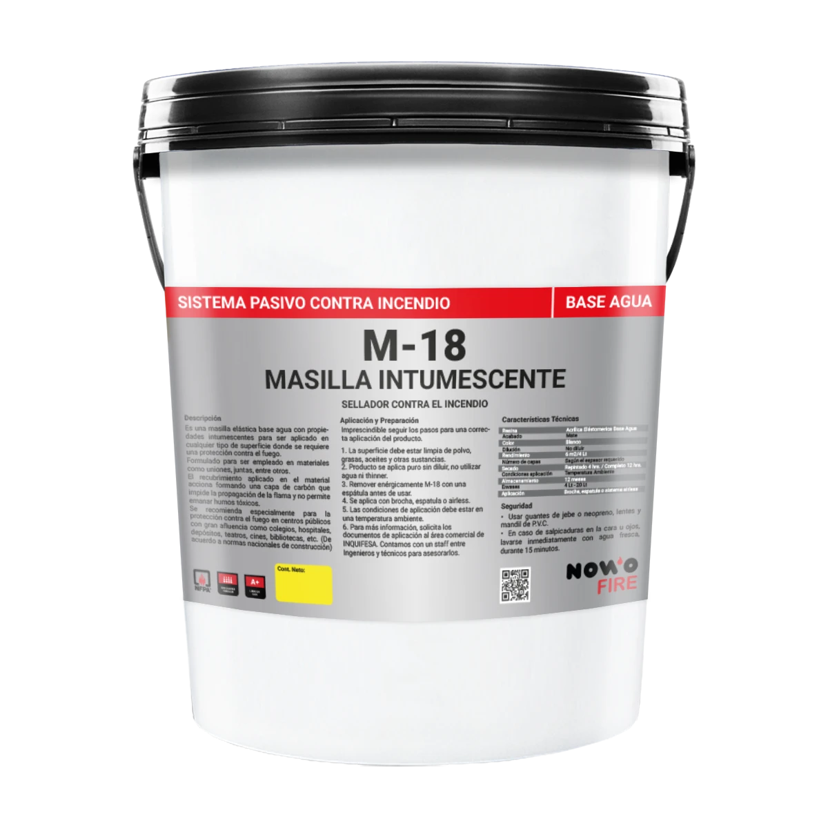 Masilla Intumescente M-18 – Masilla Corta Fuego – Nowo Fire – 20L