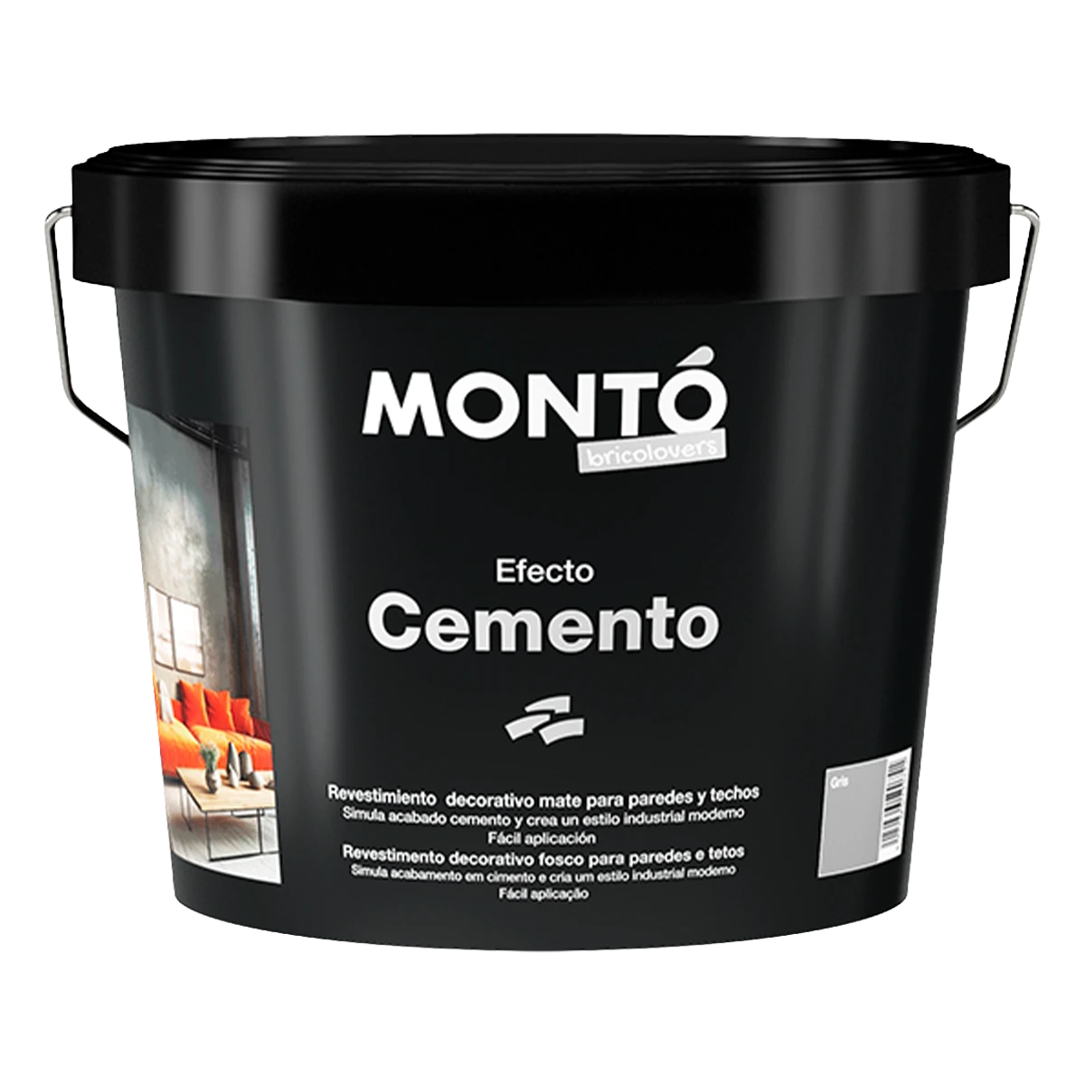 Pintura Acabado Cementicio – Monto Efecto Cemento Gris – Gal x 2.5L