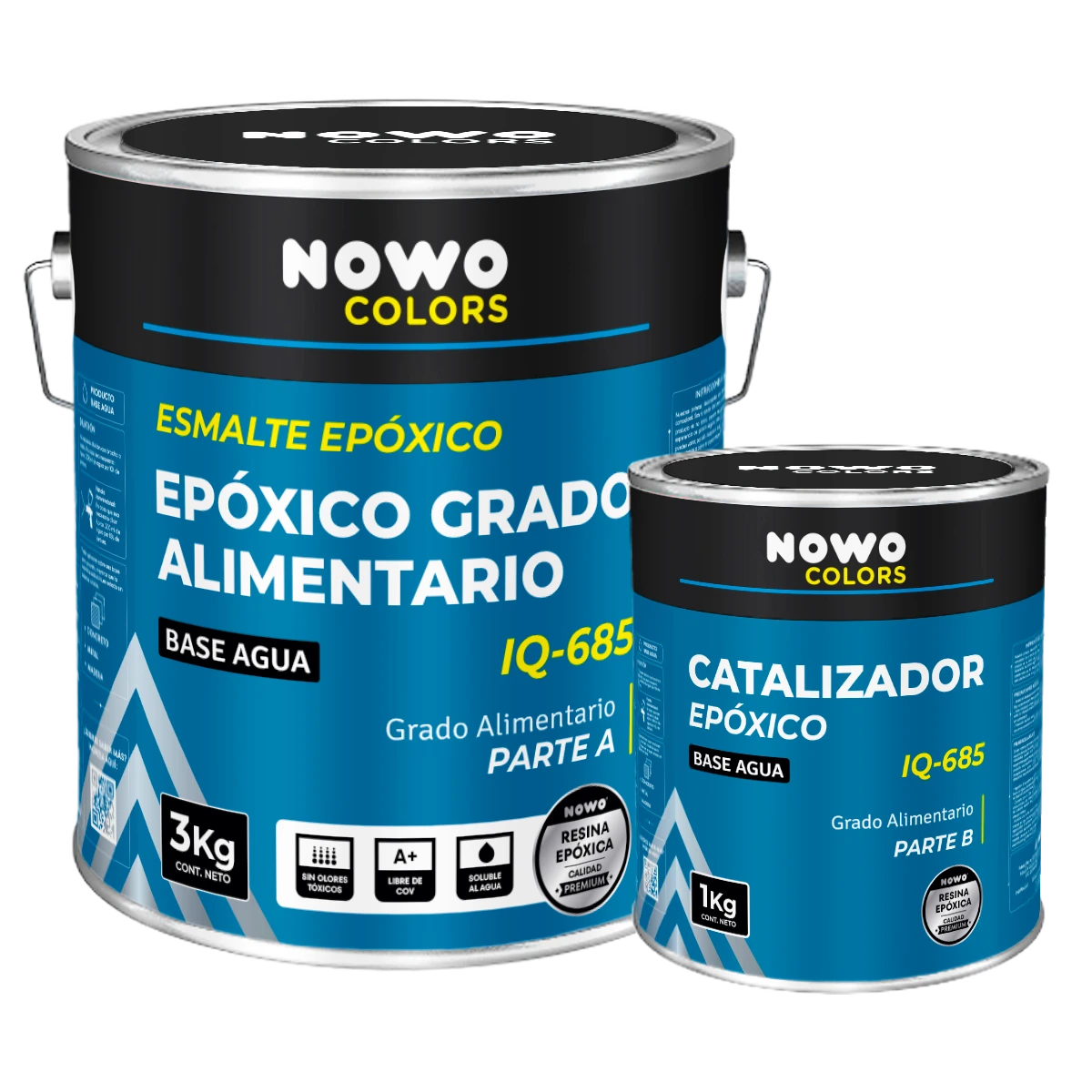 Pintura Epóxica de Grado Alimentario IQ-685 – Nowo Colors – Kit 4L