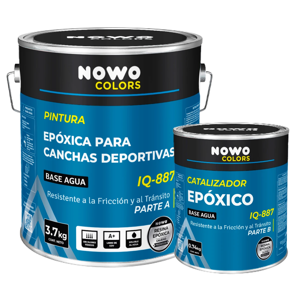 Pintura Epóxica para Canchas Deportivas IQ-887 – Nowo Colors – Kit x 4L