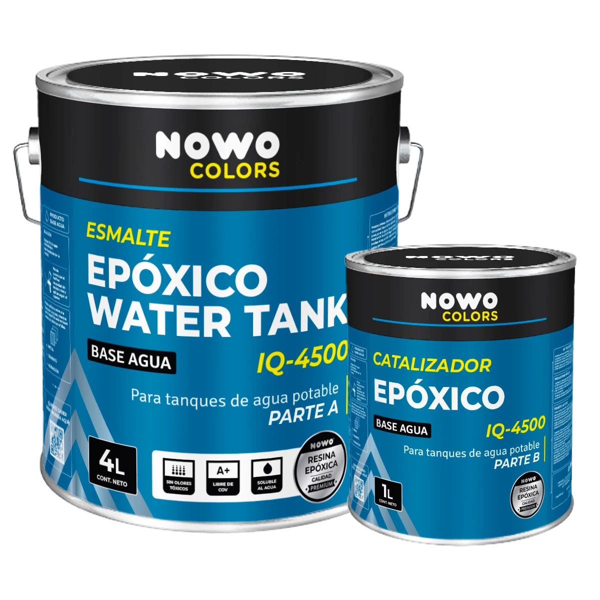 Pintura Epoxica para Tanques de Agua Potable – Esmalte Epóxico Water Tank IQ-4500 – Nowo Colors – Kit x 5L