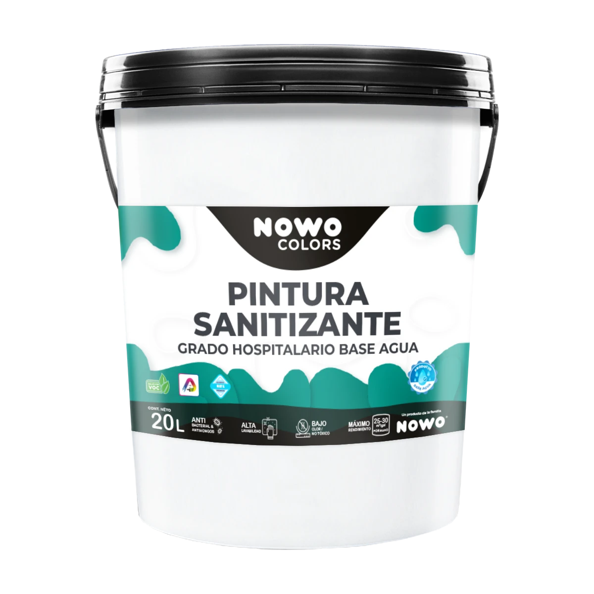 Pintura Sanitizante Grado Hospitalario Base Agua – Nowo Colors – 20L