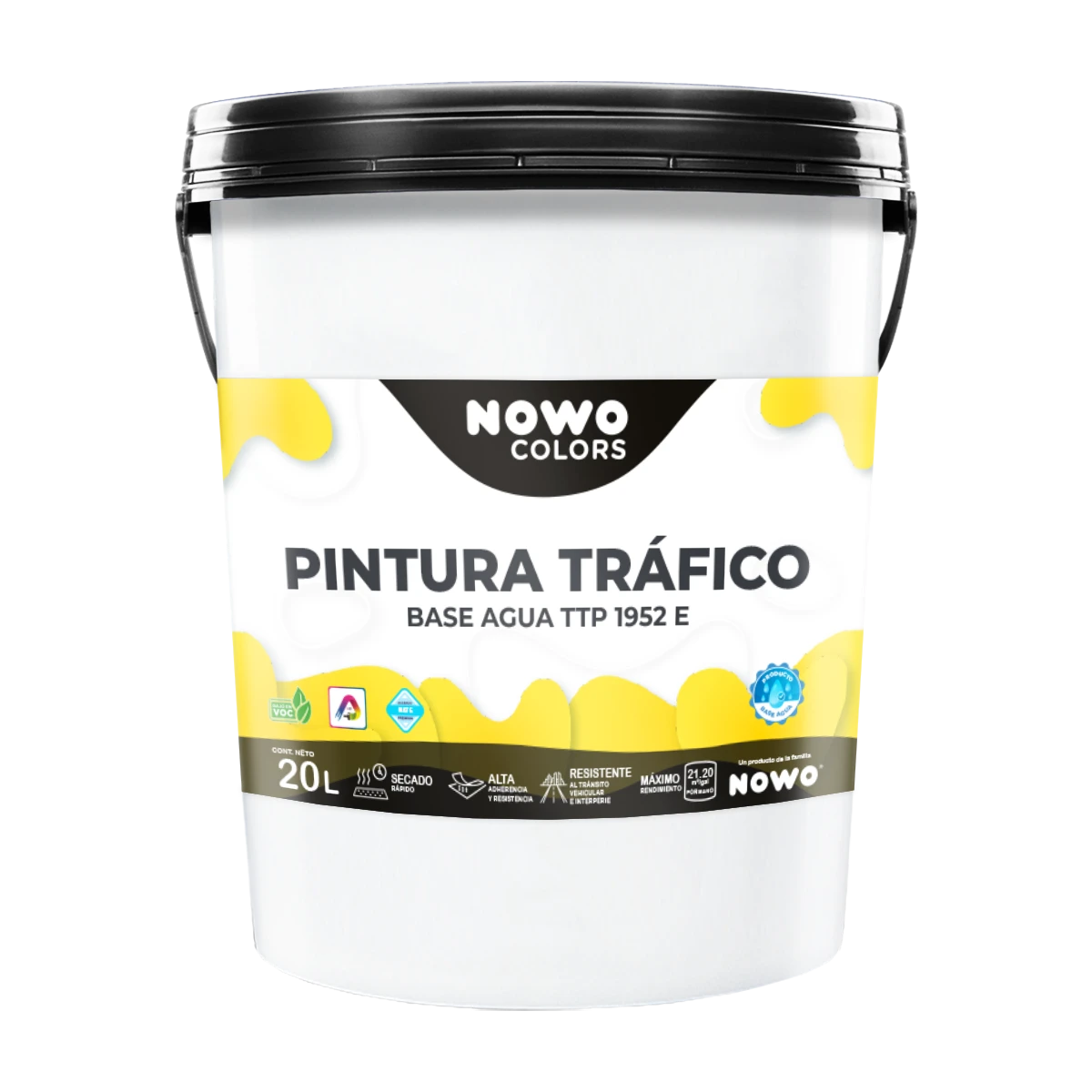 Pintura Tráfico Base Agua TTP 1952 E Para Señalización de Industrias – Nowo Colors – 20L