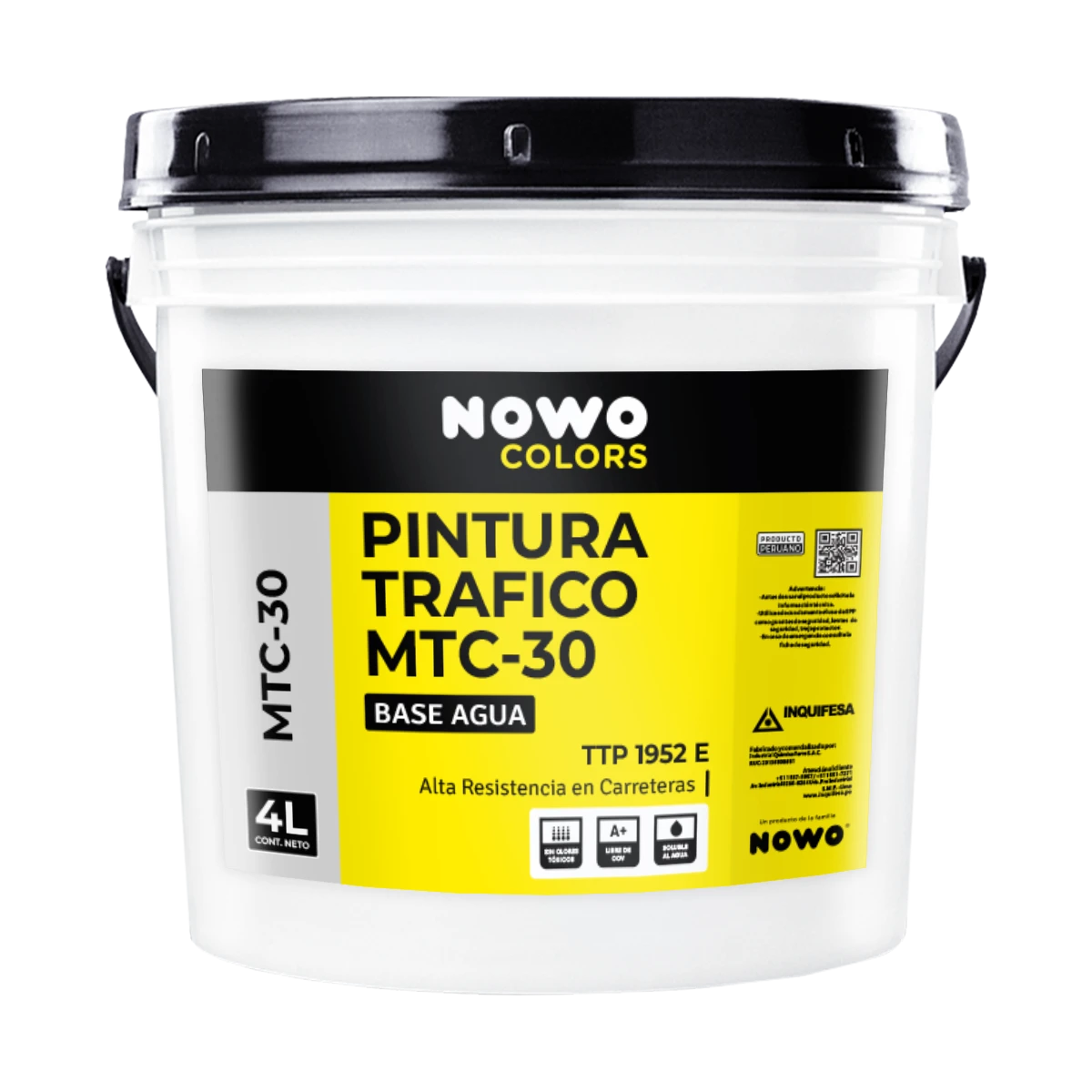 Pintura Tráfico MTC-30 Base Agua TTP 1952 E Para Carreteras y Pistas – Nowo Colors – 4LT